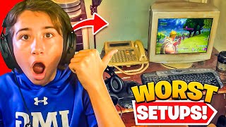 I Reacted To My Viewers WORST Fortnite Gaming Setups TERRIBLE [upl. by Epilihp]