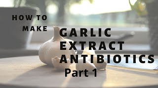 How to make garlic extract antibiotic Part 1 [upl. by Dwinnell]