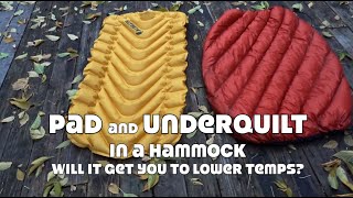 Pad and UnderQuilt Combo in a Hammock [upl. by Mitinger360]