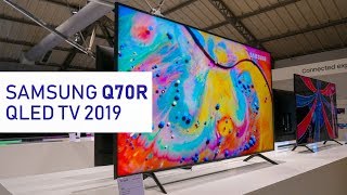 Samsung Q70R 4K QLED TV 2019 mit Direct LED Backlight HandsOn [upl. by Alleacim]