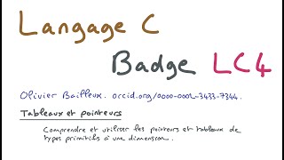 Langage C  badge 4 [upl. by Greggs]