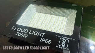 Gesto 200W LED Flood Light Unboxing amp Testing  Gesto led light unboxing [upl. by Chung21]