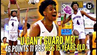 AMERICA WE HAVE A PROBLEM 15 YO Jalen Green SPAZZES OUT w 46 POINTS Against TOUGH Cali Team [upl. by Oika]