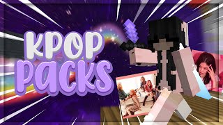 playing with kpop texture packs  solo bedwars commentary [upl. by Pontias]