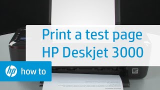 Printing a Test Page  HP Deskjet 3000 Printer  HP [upl. by Novej]