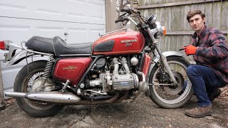 1975 Honda 1000cc Motorcycle Sat 25 Years Untouched [upl. by Ailuy]