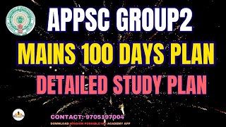 100 days study plan to succeed in ap g2 mains [upl. by Eerok]