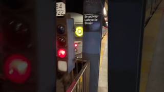 Q train arrives at Broadway Lafayette Street [upl. by Orme753]