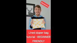 How to Sew a Lined Zipper Bag  Beginner Friendly  Fast and Easy to Make [upl. by Brigham]