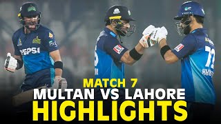 Full Highlights  Multan Sultans vs Lahore Qalandars  Match 7  HBL PSL 9  M2A1A [upl. by Mailliw]