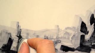 Copic marker sketching on tracing paper [upl. by Uphemia]