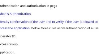 Authentication and Authorization in Pega [upl. by Ruddie]