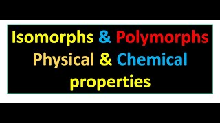 MDCAT61  Isomorphism  Polymorphism  Polymorphs  Isomorphs  Physical amp chemical properties [upl. by Cesya]