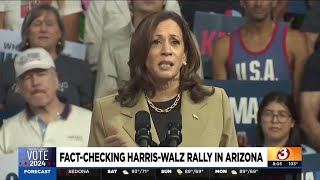 Factchecking statements by Tim Walz Kamala Harris made in Arizona [upl. by Varian]