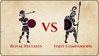 ROME II Total War  Royal Peltasts VS Foot Companions [upl. by Harbird]