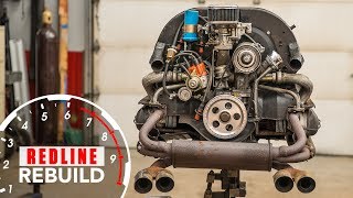 Volkswagen Beetle Aircooled Flatfour Engine Rebuild TimeLapse  Redline Rebuild  S1E7 [upl. by Aillicirp388]