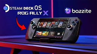 ROG ALLY X Runs Steam Deck OS Like A Champ Ultimate Bazzite Linux Handheld [upl. by Inger]