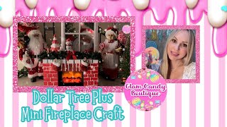 Mini Fireplace Christmas Decor  Dollar Tree Plus Fireplace [upl. by Aicenat]