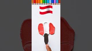 What Color is Making With Mixed Flag Colors flagcolors colormixing satisfying asmr [upl. by Ecille]