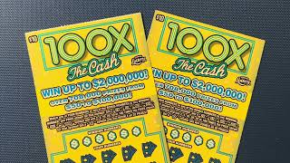 TWO 100X THE CASH SCRATCH OFFS FROM THE FLORIDA LOTTERY [upl. by Easter]