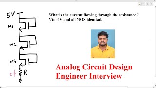 Analog Circuit Design Engineer interview find the current trough the resistor [upl. by Lrad]