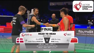 FINAL  LIANGWANG CHN vs ASTRUPRASMUSSEN DEN  Denmark Open 2024 Badminton [upl. by Braynard]