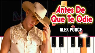 Alex Ponce  Antes De Que Te Odie PIANO TUTORIAL  EASY [upl. by Ignacio]