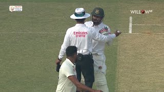 Mohammed Siraj And Litton Das involved in sledging before the latter’s Dismissal [upl. by Sesylu261]