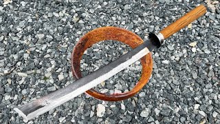 Rusted Bearing Forged into a Beautiful KATANA [upl. by Aihcela]