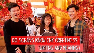 Do Singaporeans know how to write CNY Greetings And Meaning  TMTV [upl. by Ninnette]