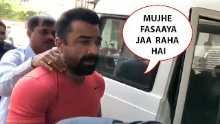 Ajaz Khan Cries And Pleads In Front Of Public As Mumbai Police Arrest Him From His Home [upl. by Haydon]