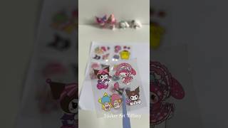 Kuromi my melody and my little twin star sanrio kuromi sticker art shorts [upl. by Eneloj]