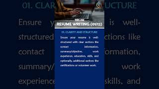 Resume Writing Tip 01  Clarity amp Structure 📝✨ [upl. by Brnaba779]