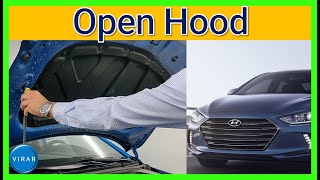 How to Open and Close the Hood  Hyundai Elantra 20172018 [upl. by Lavina]