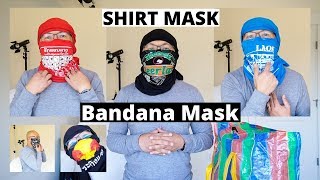 How to MAKE A MASK Out of a Shirt BANDANA MASK with Coffee Filter [upl. by Daniele172]