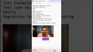 Software Testing Important Interview Questions SoftwareTesting AutomationTesting shorts [upl. by Tilford]