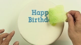 Happy Birthday On a Cake Easy Perfect Cake Decorating with Flexabets® [upl. by Yelime]