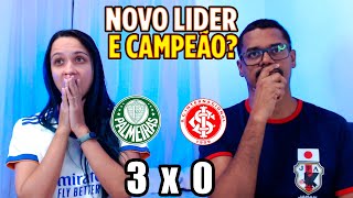 REACT PALMEIRAS 3 X 0 INTERNACIONAL  NOVO LIDER DO BRASILEIRAO [upl. by Ykcul545]