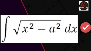 Integral of Root of x2a2  Integral of Square Root of a Polynomial  RootOfx2a2 [upl. by Tremain]