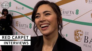 Jessica Henwick BAFTAs 2023 Red Carpet Interview Glass Onion A Knives Out Mystery The Grey Man [upl. by Einahpit]