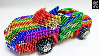 How To Make Bugatti Veyron from Magnetic Balls  ASMR DIY Rainbow Magnets [upl. by Enawtna]