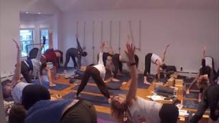 Nevine Michaan Asana Class with Moon Salutations December 2018 [upl. by Catina]