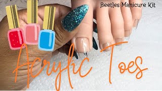 ACRYLIC TOES BEGINNER NAIL TECHS  BEETLES MANICURE KIT [upl. by Aihseyn]