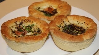 Eggs in Bread Cups  Simple baking [upl. by Aitercal]