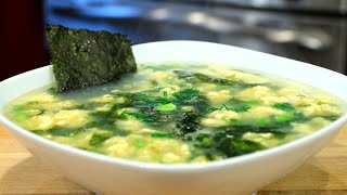 Easy Egg Drop Soup with Seaweed 紫菜蛋花汤 [upl. by Yrreb425]