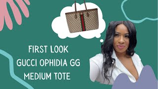 First Look at Gucci Ophidia GG Medium Tote Comparison to Louis Vuitton Neverfull [upl. by Loeb]