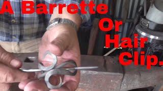 Forging a barrette or hair clip full version [upl. by Ready]