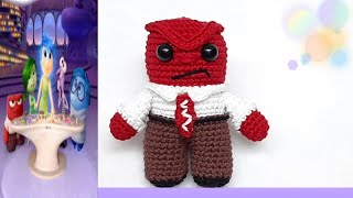 😡 FURIA INTENSAMENTE AMIGURUMIS  DIVERTIDAMENTE  TUTORIAL PASO A PASO 😡 [upl. by Lienad]