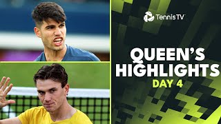 Alcaraz vs Draper Paul Musetti amp Mpetshi Perricard Feature  Queens 2024 Day 4 Highlights [upl. by Milas759]