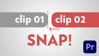 Clips Not Snapping SOLVED  Premiere Pro [upl. by Lananna]